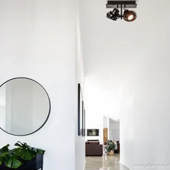 Opbouwspot balk zwart 2-lichts gu10 incl></noscript>Straluma New