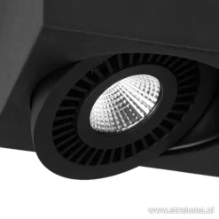 Opbouwspot box zwart 1-lichts led><noscript><img width=