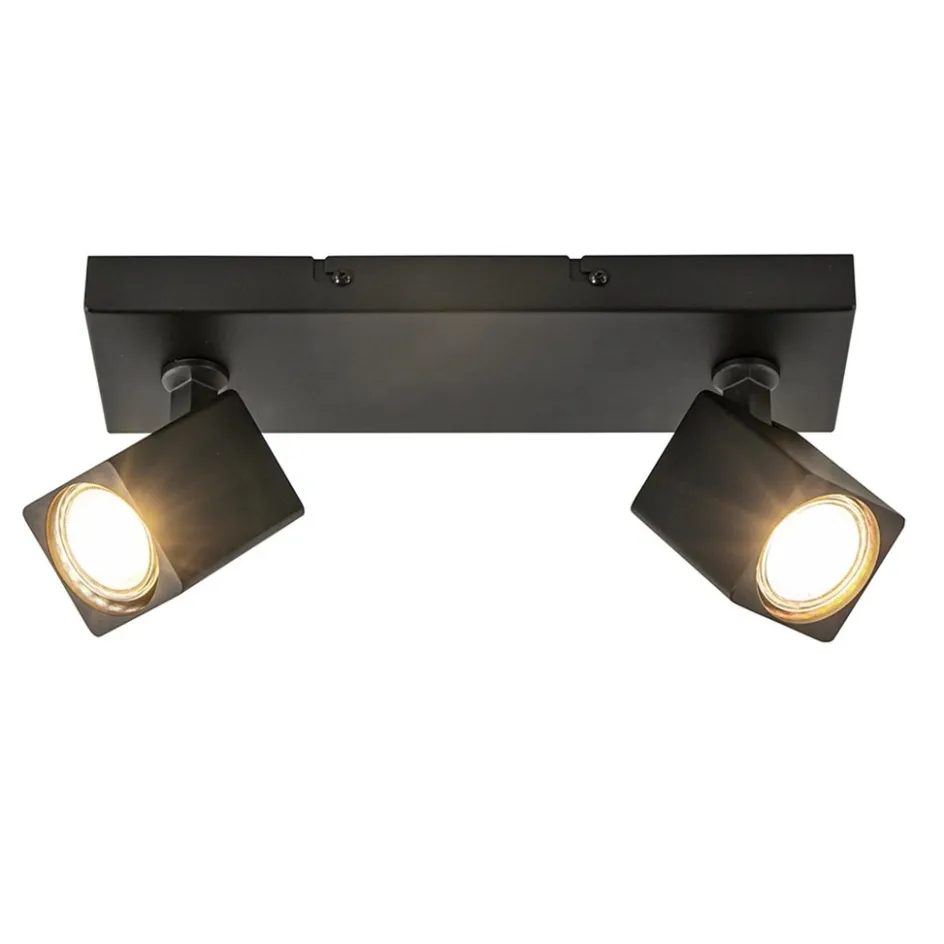 Opbouwspot 2-lichts balk zwart>Straluma Online