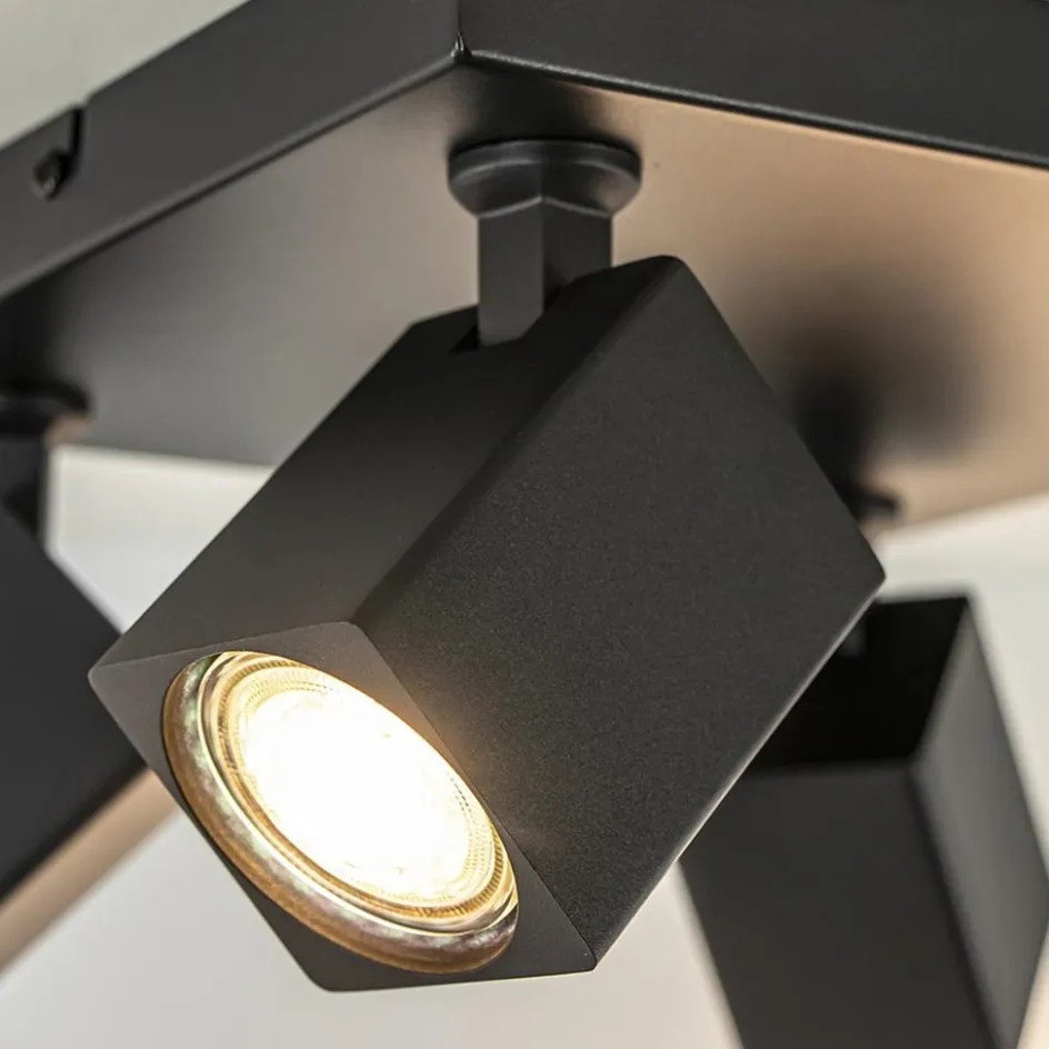 Opbouwspot 4-lichts vierkant zwart verstelbaar>Straluma Best