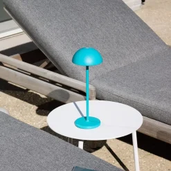 Oplaadbare LED buitenlamp op batterij turquoise><noscript><img width=