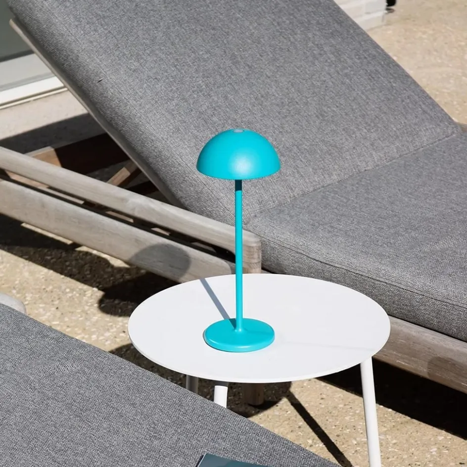 Oplaadbare LED buitenlamp op batterij turquoise>Straluma Sale