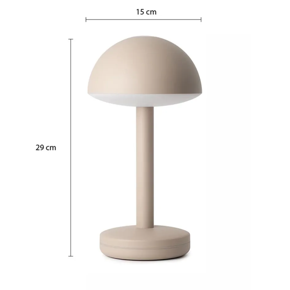 Oplaadbare LED tafellamp beige>Straluma Sale