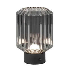 Oplaadbare LED tafellamp op batterij titanium/zwart>Straluma Best