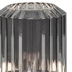 Oplaadbare LED tafellamp op batterij titanium/zwart><noscript><img width=