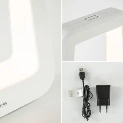 Oplaadbare tafellamp op accu wit dimbaar IP65><noscript><img width=