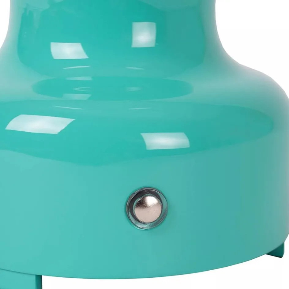 Oplaadbare tafellamp op batterij turquoise>Straluma