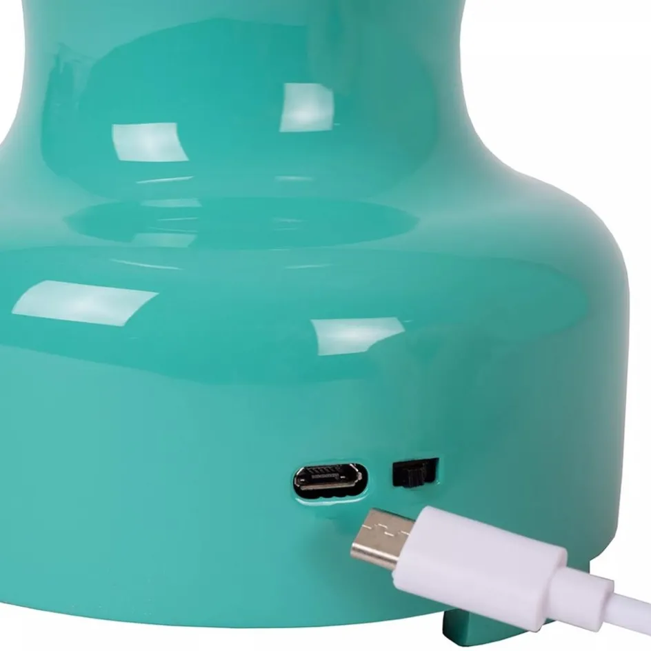 Oplaadbare tafellamp op batterij turquoise>Straluma