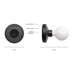 Oplaadbare wandlamp zwart incl frosted lichtbron>Straluma Hot