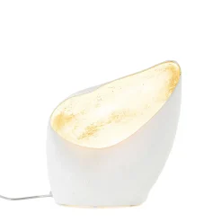 Organische tafellamp mat wit met goldleaf>Straluma Discount