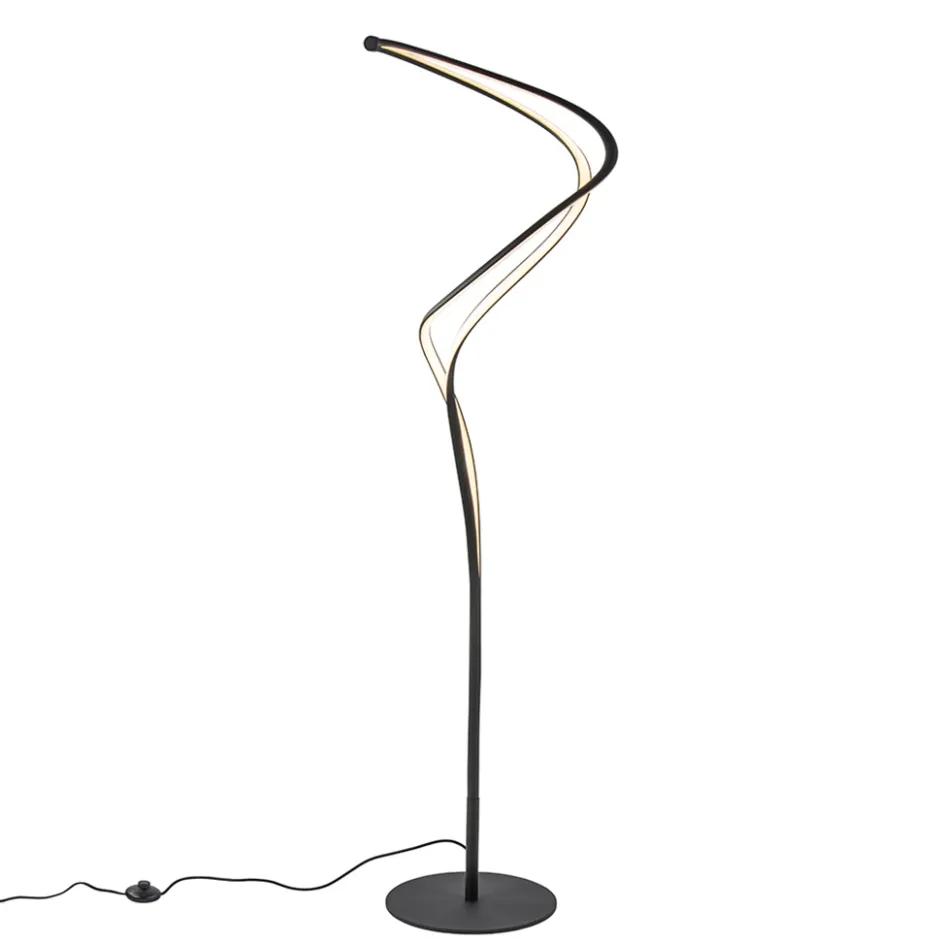 Organische vloerlamp zwart met dimbaar LED>Straluma Discount