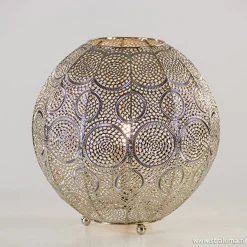 Oriental tafellamp bol oud zilver>Straluma Discount