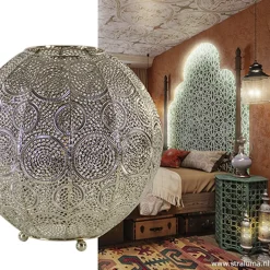 Oriental tafellamp bol oud zilver><noscript><img width=