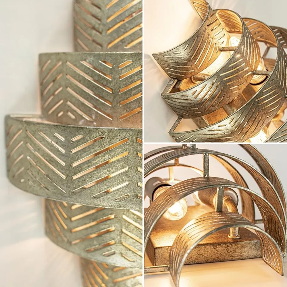 Oud zilveren wandlamp metaal excl snoer>Straluma Hot