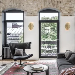 Oud zilveren wandlamp metaal excl snoer><noscript><img width=