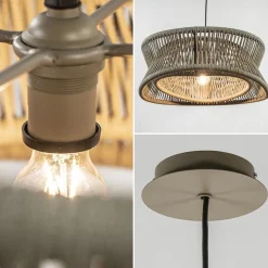 Outdoor hanglamp groot 60 cm donker beige><noscript><img width=