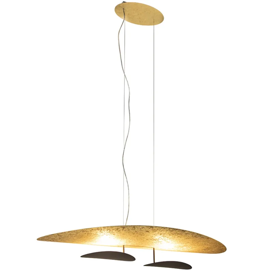 Ovale design LED hanglamp goldleaf met zwart>Straluma Best