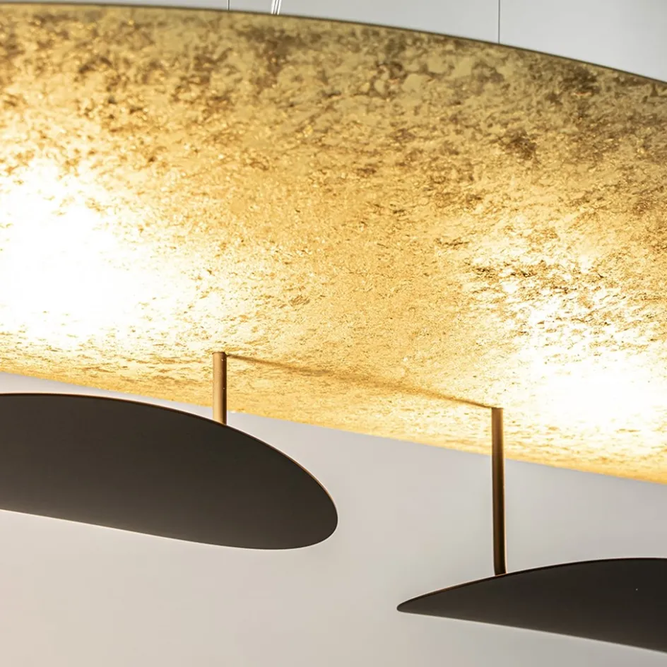 Ovale design LED hanglamp goldleaf met zwart>Straluma Best