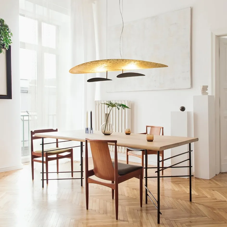 Ovale design LED hanglamp goldleaf met zwart>Straluma Best
