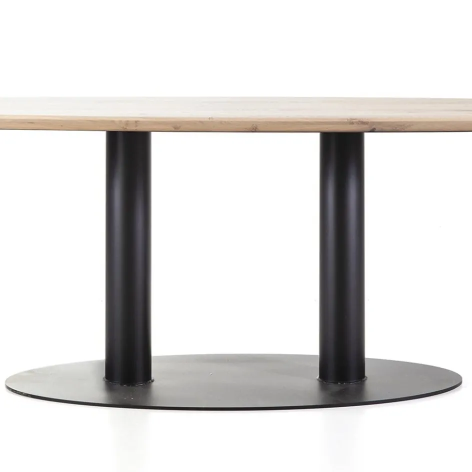 Ovale eetkamertafel eiken naturel 300x120 cm>Straluma Sale