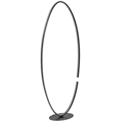 Ovale LED vloerlamp zwart inclusief dimmer>Straluma Hot