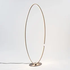 Ovale LED vloerlamp zwart inclusief dimmer>Straluma Hot