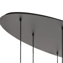 Ovale 8-lichts hanglamp tubes zwart metaal><noscript><img width=