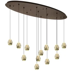 Ovale 12-lichts LED hanglamp Golden Egg>Straluma Discount