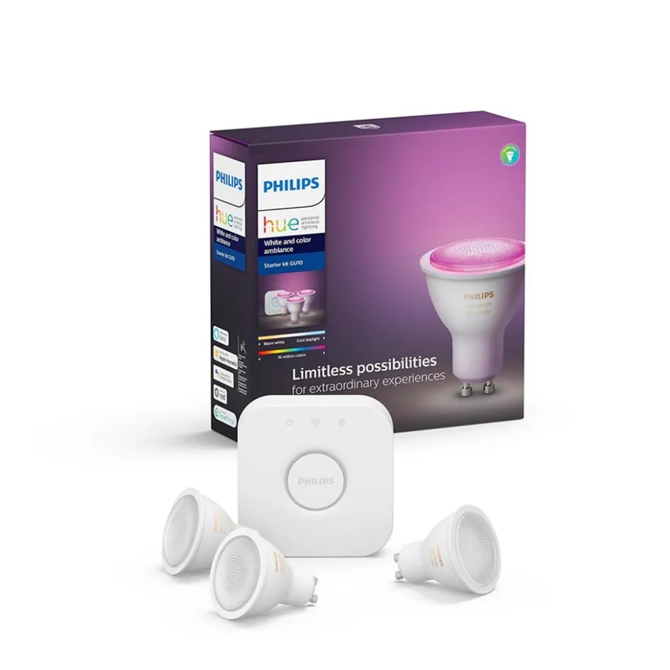 Philips Hue kit 3xgu10 color+ bridge>Straluma Sale