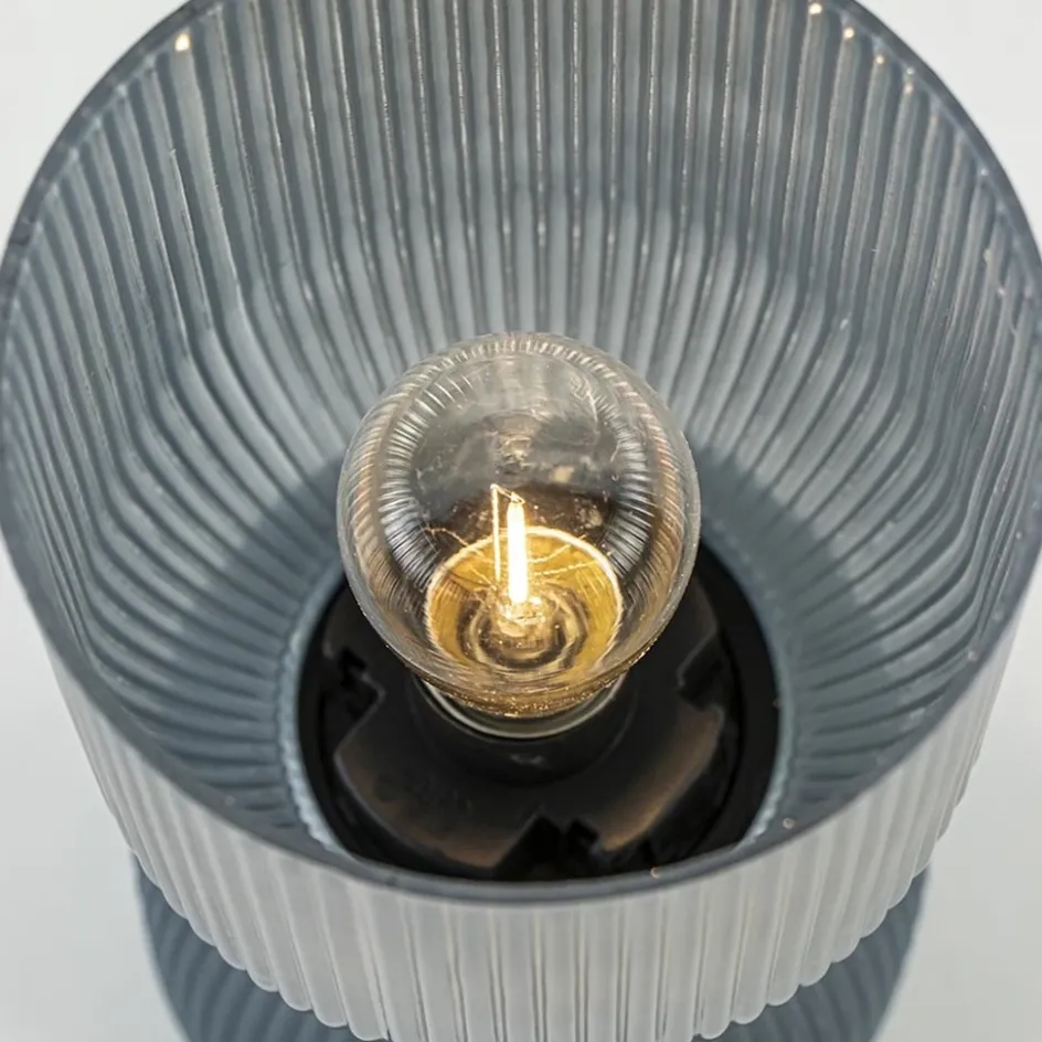 Phoebe kleine light and living tafellamp blauw-grijs op batterijen>Straluma New