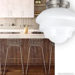 Plafondl. nikkel wit glas, keuken-hal><noscript><img width=