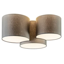 Plafondlamp 3 kappen grijs>Straluma Outlet