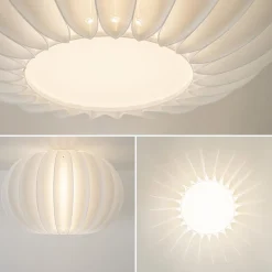 Plafondlamp Arena 40cm zwart/kap wit><noscript><img width=