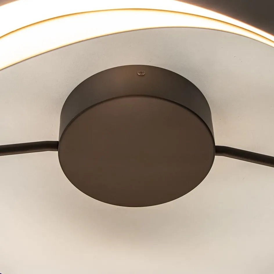 Plafondlamp Ascoli ring zwart/matgoud>Straluma Online