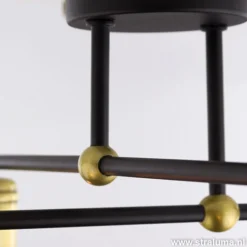 *Plafondlamp basic 4L e27 zwart/brons></noscript>Straluma Outlet