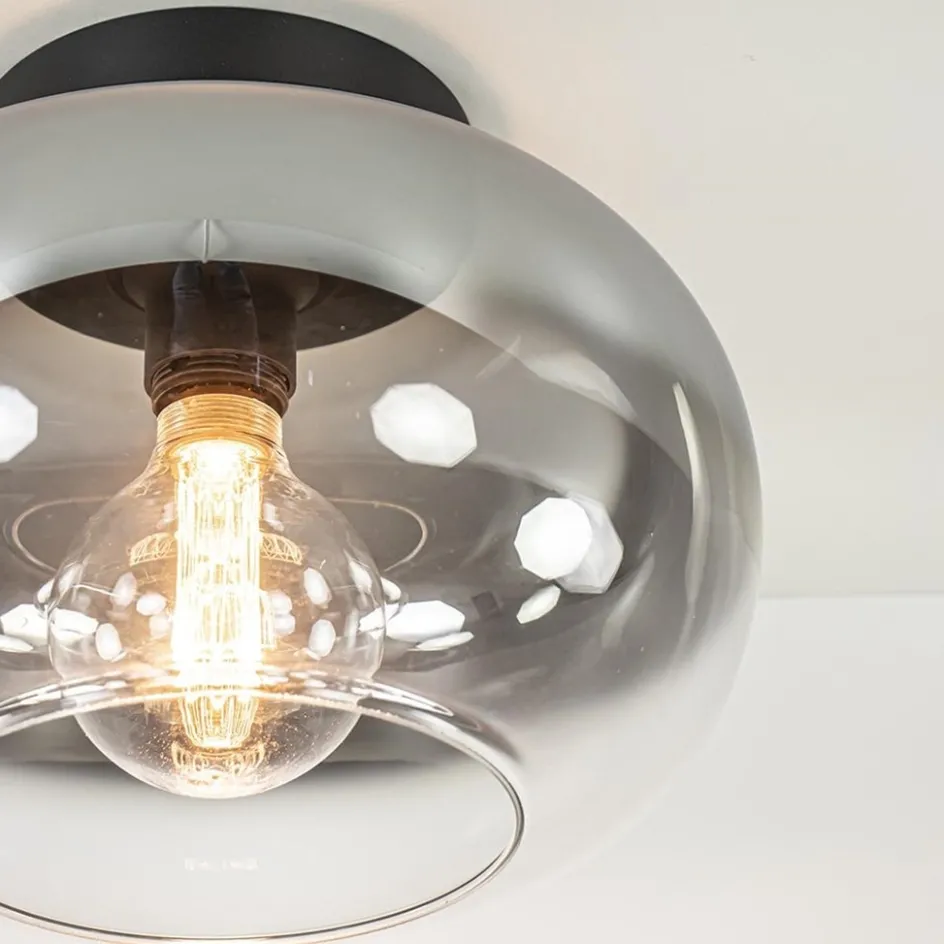 Plafondlamp Bellini zwart/smoke gradient glas>Straluma Online