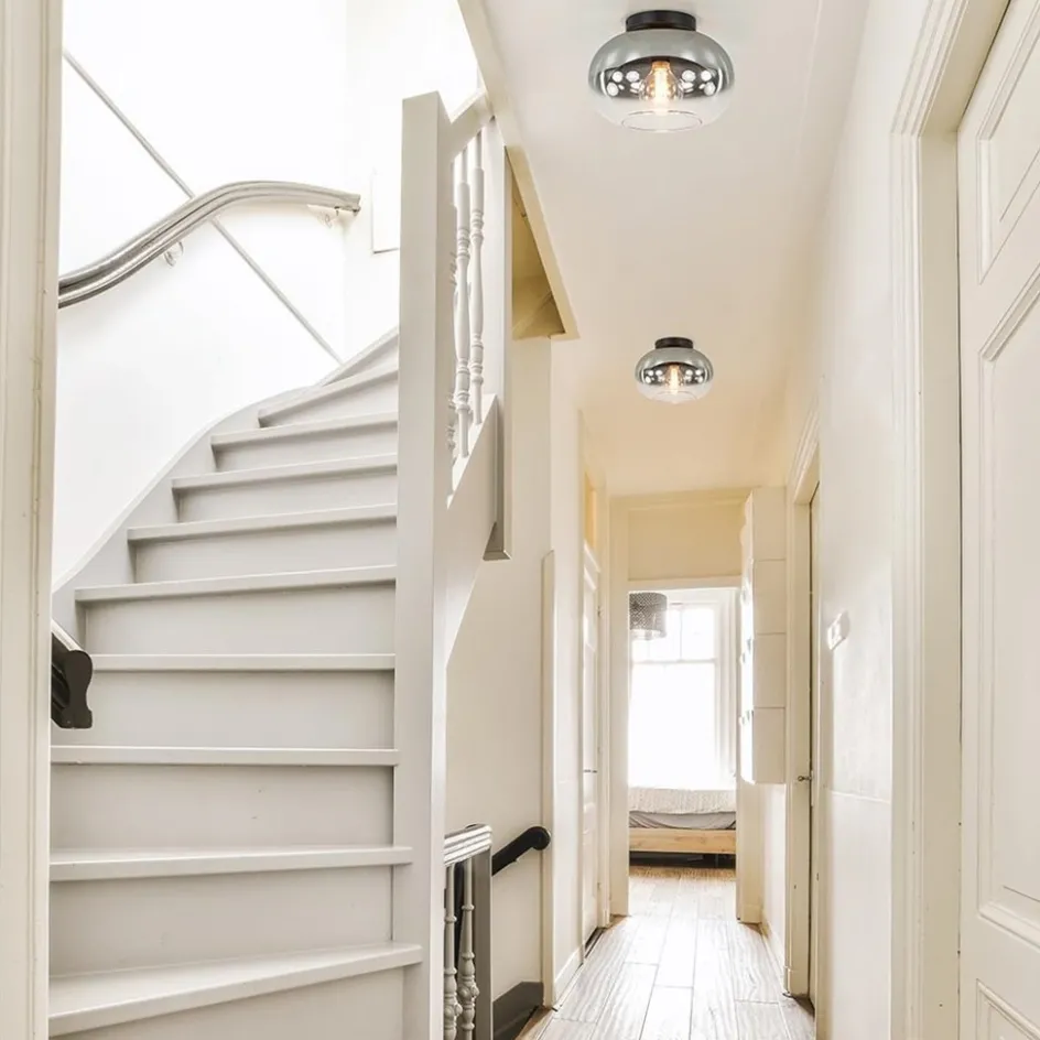 Plafondlamp Bellini zwart/smoke gradient glas>Straluma Online