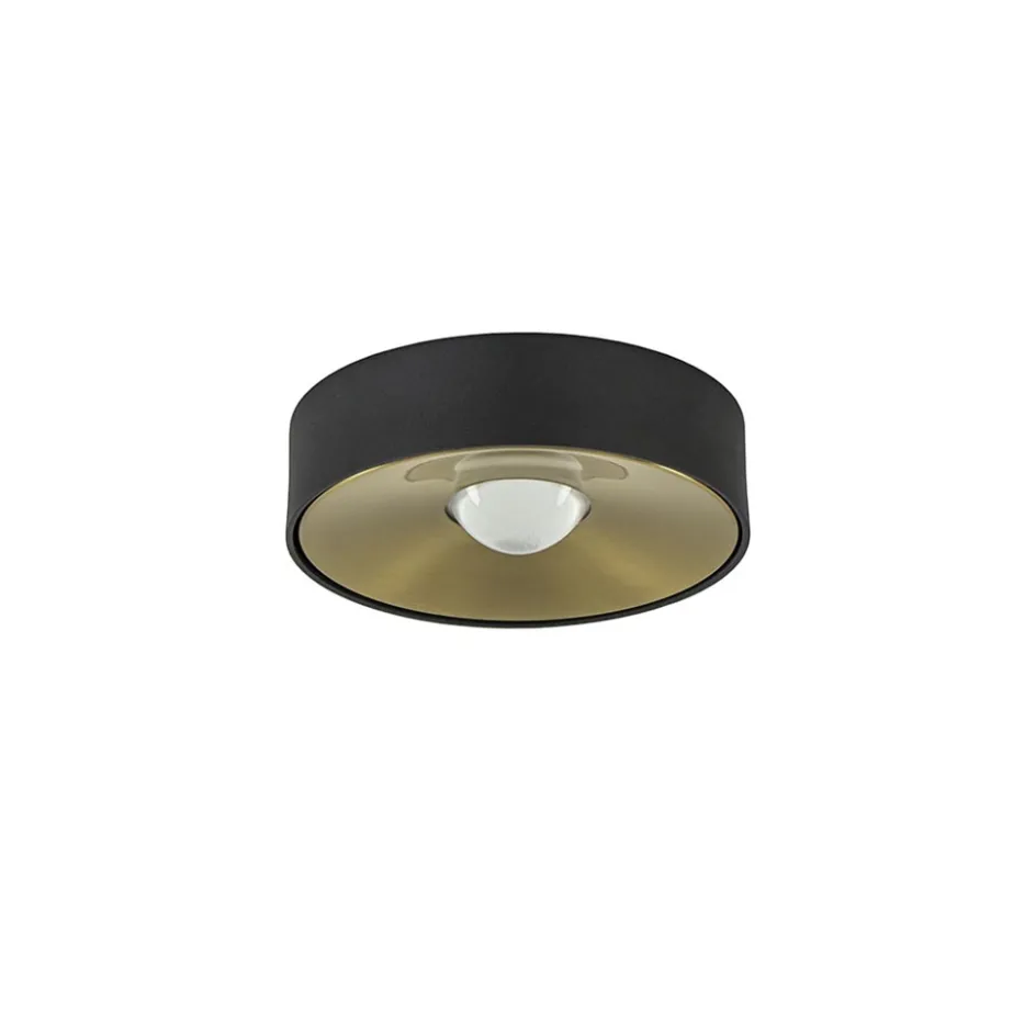 Plafondlamp Bright 15 zwart/matgoud>Straluma Outlet