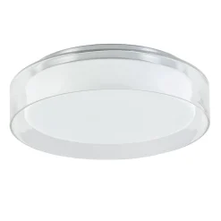 Plafondlamp chroom/clear IP44 3-step dim>Straluma Online