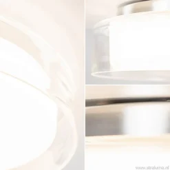 Plafondlamp chroom/clear IP44 3-step dim><noscript><img width=