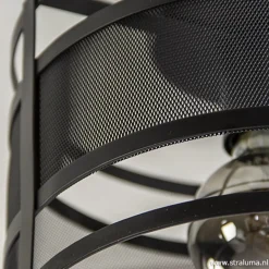 Plafondlamp cilinder gaas zwart><noscript><img width=