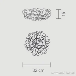 Plafondlamp Clizia 32cm fumé><noscript><img width=