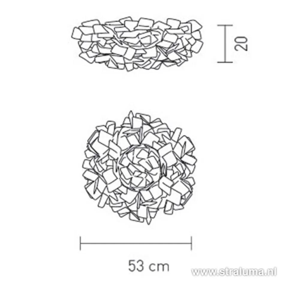 Plafondlamp Clizia 53cm fumé>Straluma Best