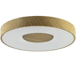 Plafondlamp Coin 50 hout + remote CCT>Straluma New