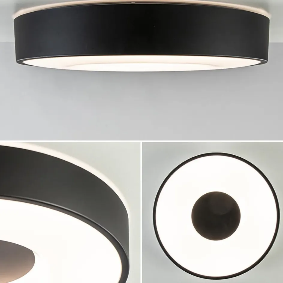 Plafondlamp Coin 38 zwart + remote CCT>Straluma Outlet