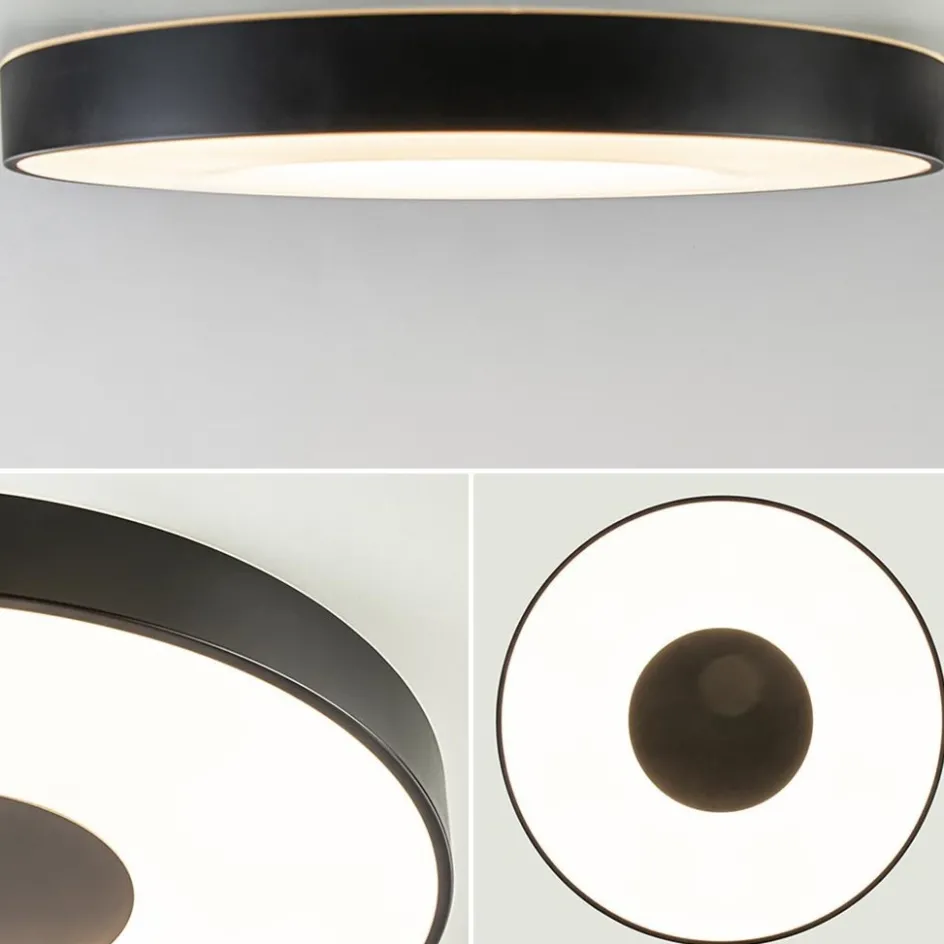 Plafondlamp Coin 65 zwart + remote>Straluma Online