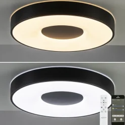 Plafondlamp Coin rond 50cm zwart CCT><noscript><img width=