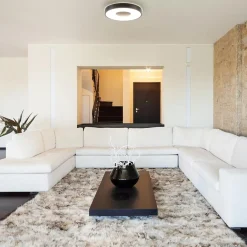 Plafondlamp Coin rond 50cm zwart CCT><noscript><img width=