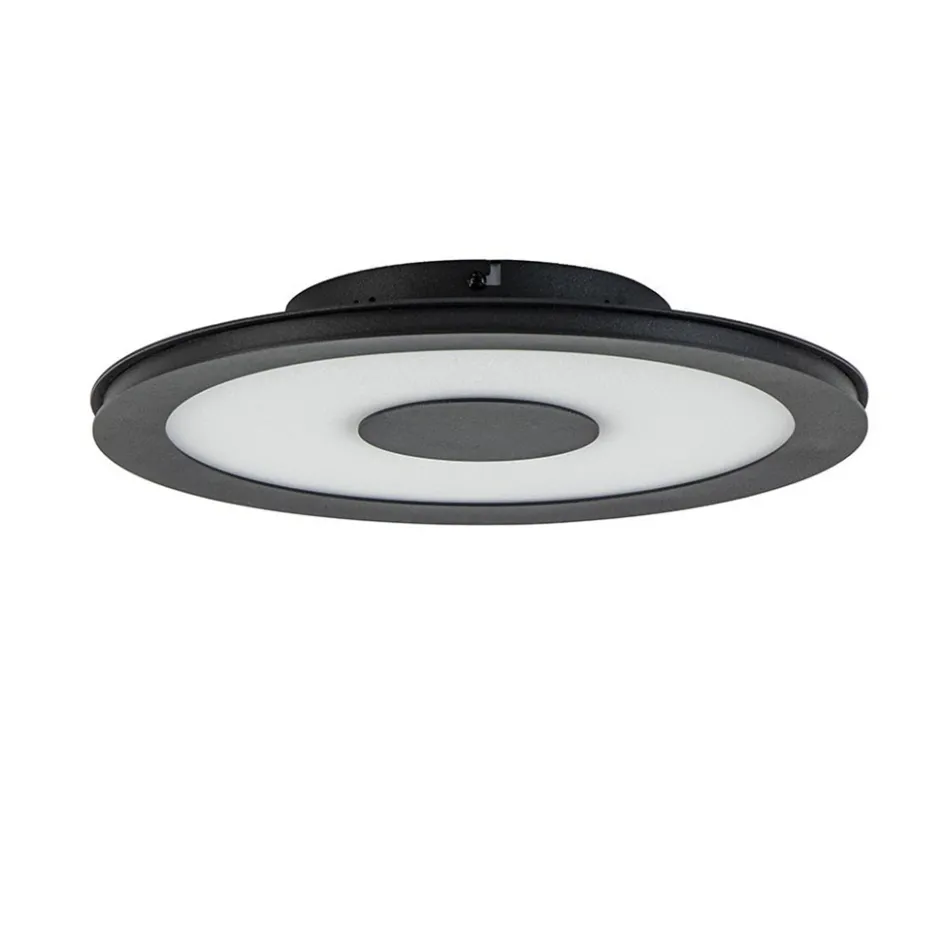 **Plafondlamp disc 32cm zwart 3-step dim>Straluma Online