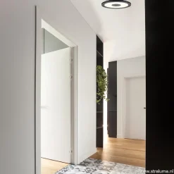 **Plafondlamp disc 32cm zwart 3-step dim><noscript><img width=